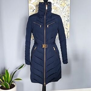 Michael Kors navy long jacket Size Small